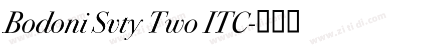 Bodoni Svty Two ITC字体转换